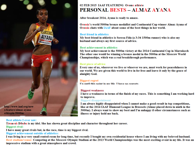 IAAF featuring Almaz Ayana
