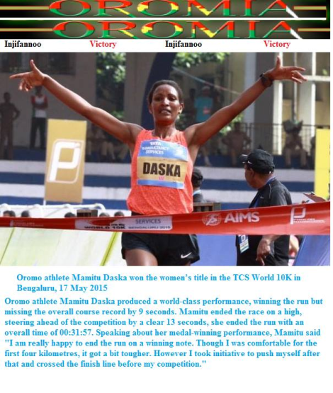 Oromo Athlete Mamite Daska
